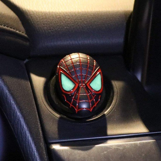 Spider Man Car Engine Start Stop Button Flip Covers - Universal Fit (2 Colors) Radium Eyes