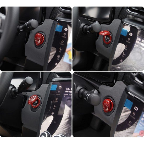 Spider Man Car Engine Start Stop Button Flip Covers - Universal Fit (2 Colors) Radium Eyes