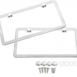 Stainless Steel Premium License Plate Frames (North America) - Set of 2
