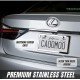 Stainless Steel Premium License Plate Frames (North America) - Set of 2 Stainless Steel Premium License Plate Frames (North America) - Set of 2