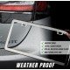 Stainless Steel Premium License Plate Frames (North America) - Set of 2 Stainless Steel Premium License Plate Frames (North America) - Set of 2