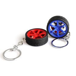 Car Wheels Key Chain - Zinc Alloy Automotive Keyring