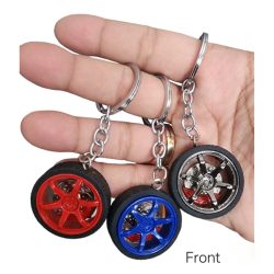 Car Wheels Key Chain - Zinc Alloy Automotive Keyring Car Wheels Key Chain - Zinc Alloy Automotive Keyring