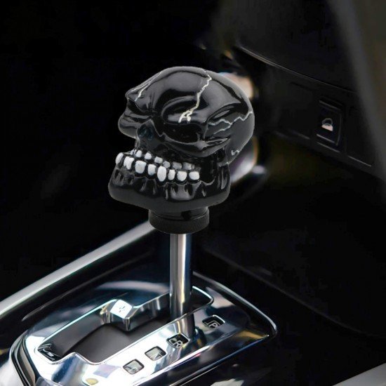 Black Skull Head Car Gear Shift Knob Universal Fit Black Skull Head Car Gear Shift Knob Universal Fit
