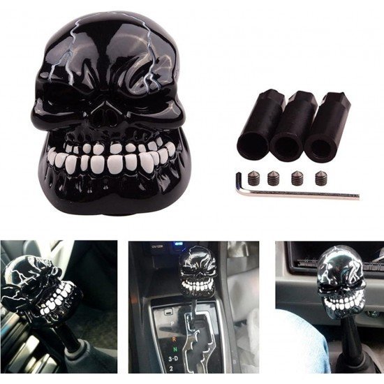 Black Skull Head Car Gear Shift Knob Universal Fit Black Skull Head Car Gear Shift Knob Universal Fit