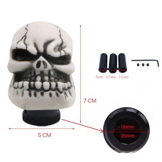 Bone Skull Head Car Gear Shift Knob Universal Fit