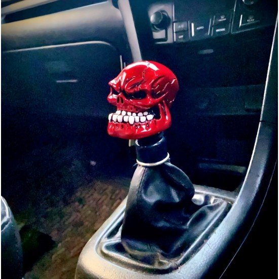 Red Skull Head Car Gear Shift Knob Universal Fit