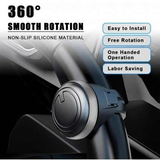 Universal Steering Wheel Booster Knob Black – Metal & ABS | Smooth 360° Single Hand Control for Cars SUVs Trucks Universal Steering Wheel Booster Knob Black – Metal & ABS | Smooth 360° Single Hand Control for Cars SUVs Trucks