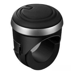Universal Steering Wheel Booster Knob Black – Metal & ABS | Smooth 360° Single Hand Control for Cars SUVs Trucks