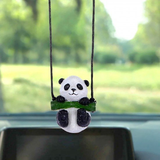 Swinging Panda Car Pendant Hanging for Rear View Mirror Decoration
