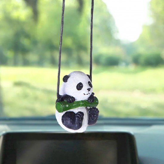 Swinging Panda Car Pendant Hanging for Rear View Mirror Decoration