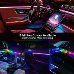 Car Interior Acrylic Symphony Ambient Lighting Kit (18 Lights in 1 Pack) 16 Million Colors Car Interior Acrylic Symphony Ambient Lighting Kit (18 Lights in 1 Pack) 16 Million Colors