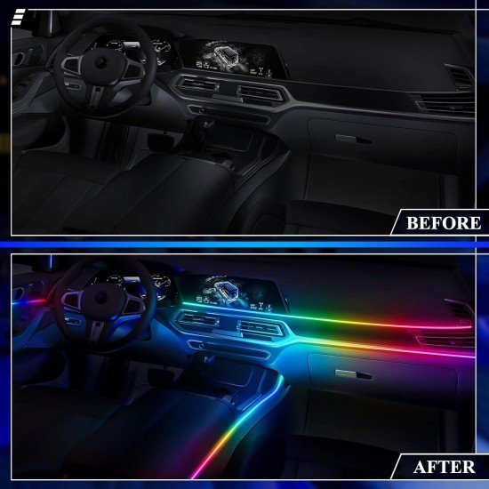 Car Interior Acrylic Symphony Ambient Lighting Kit (22 Lights in 1 Pack) 16 Million Colors Car Interior Acrylic Symphony Ambient Lighting Kit (22 Lights in 1 Pack) 16 Million Colors