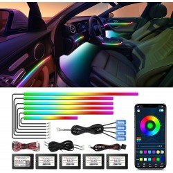 Car Interior Acrylic Symphony Ambient Lighting Kit (18 Lights in 1 Pack) 16 Million Colors Car Interior Acrylic Symphony Ambient Lighting Kit (18 Lights in 1 Pack) 16 Million Colors