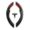 Carbon Fiber Steering Wheel Cover for Tesla 3 & Y (Black)