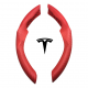 Carbon Fiber Steering Wheel Cover for Tesla 3 & Y (Red) Carbon Fiber Steering Wheel Cover for Tesla 3 & Y (Red)