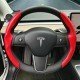Carbon Fiber Steering Wheel Cover for Tesla 3 & Y (Red) Carbon Fiber Steering Wheel Cover for Tesla 3 & Y (Red)