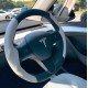 Carbon Fiber Steering Wheel Cover for Tesla 3 & Y (Black)