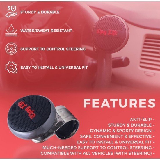 Thug Life Universal Steering Wheel Spinner Knob – Honeycomb Design 
