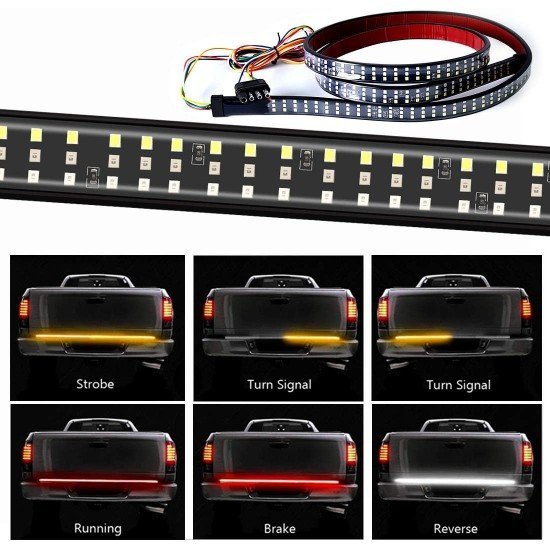 Truck Tailgate LED Lighting Strip (Waterproof) 152 cm - Triple Row Lights Truck Tailgate LED Lighting Strip (Waterproof) 152 cm - Triple Row Lights