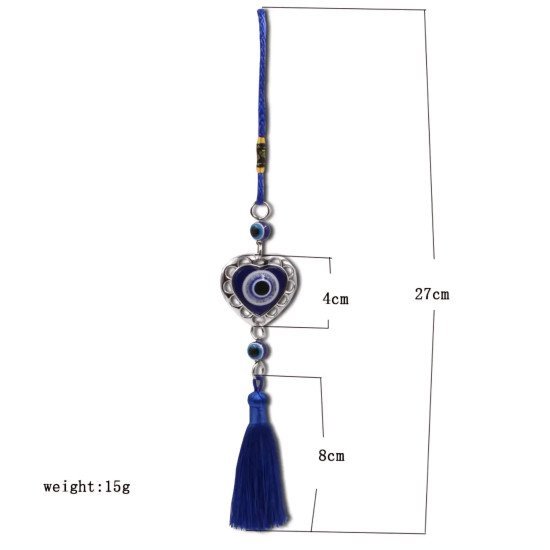 Turkish Evil Eye Heart & Round Pendant for Car & Home Décor (2 Styles)