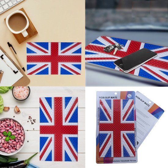 U.K. Flag Anti-Skid Car Dashboard Mat - Non Slip Silicone Organizer U.K. Flag Anti-Skid Car Dashboard Mat - Non Slip Silicone Organizer