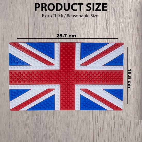 U.K. Flag Anti-Skid Car Dashboard Mat - Non Slip Silicone Organizer U.K. Flag Anti-Skid Car Dashboard Mat - Non Slip Silicone Organizer