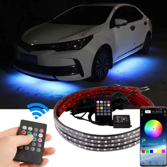 Car Chassis Under glow RGB Light Strip 90 x 120 cm - Universal Fit (Waterproof)