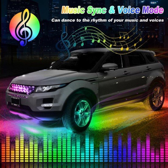 Car Chassis Under glow RGB Light Strip 90 x 120 cm - Universal Fit (Waterproof)