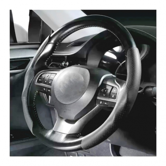 Anti Slip Nappa Leather Steering Wheel Cover - Universal Fit (3 Colors) Anti Slip Nappa Leather Steering Wheel Cover - Universal Fit (3 Colors)