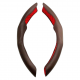 Anti Slip Nappa Leather Steering Wheel Cover - Universal Fit (Coffee)