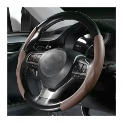 Anti Slip Nappa Leather Steering Wheel Cover - Universal Fit (Coffee) Anti Slip Nappa Leather Steering Wheel Cover - Universal Fit (Coffee)