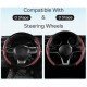 Anti Slip Nappa Leather Steering Wheel Cover - Universal Fit (Coffee)