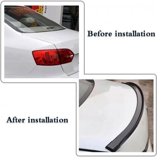 Carbon Fiber Adjustable Car Rear Spoiler Kit - Universal Fit 1.5M 