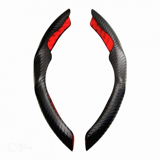 Carbon Fiber Steering Wheel Cover - Universal Fit (Black)