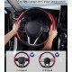 Carbon Fiber Steering Wheel Cover - Universal Fit (White) Carbon Fiber Steering Wheel Cover - Universal Fit (White)