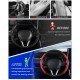 Carbon Fiber Steering Wheel Cover - Universal Fit (White) Carbon Fiber Steering Wheel Cover - Universal Fit (White)