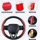 Carbon Fiber Steering Wheel Cover - Universal Fit (White) Carbon Fiber Steering Wheel Cover - Universal Fit (White)