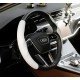 Carbon Fiber Steering Wheel Cover - Universal Fit (White) Carbon Fiber Steering Wheel Cover - Universal Fit (White)