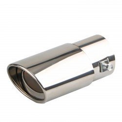 2.5 Inch Inlet Universal Fit Exhaust Pipe Tips - (Chrome)