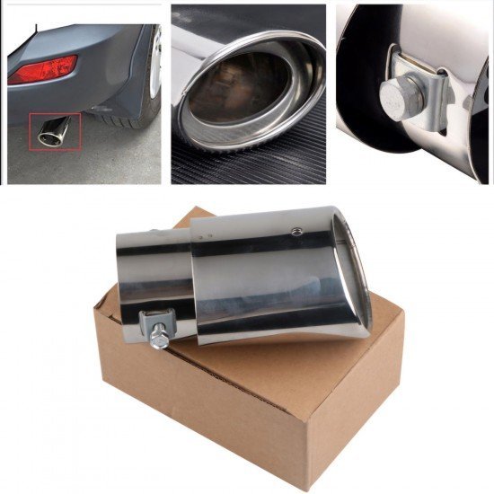 2.5 Inch Inlet Universal Fit Exhaust Pipe Tips - (Chrome)