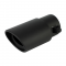 2.5 Inch Inlet Universal Fit Exhaust Pipe Tips - (Polished Black)