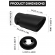 2.5 Inch Inlet Universal Fit Exhaust Pipe Tips - (Polished Black) 2.5 Inch Inlet Universal Fit Exhaust Pipe Tips - (Polished Black)