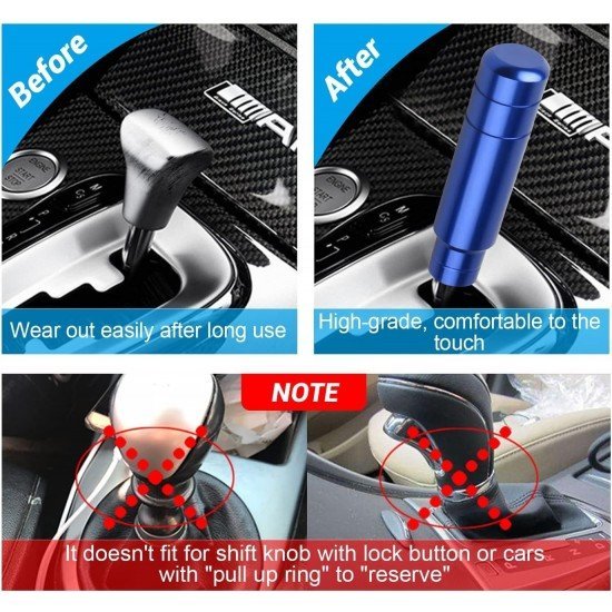 Aluminum Alloy Car Gear Shift Knob 5.1 Inch Universal Fit – 6 Colors