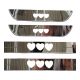 Magnetic Car Door LED Sill Plates- Love Hearts - 4Door Set (Universal Fit, Wireless, Rechargeable)