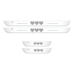 Magnetic Car Door LED Sill Plates- Love Hearts - 4Door Set (Universal Fit, Wireless, Rechargeable)