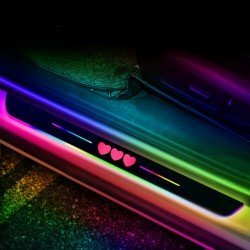 Magnetic Car Door LED Sill Plates- Love Hearts - 4Door Set (Universal Fit, Wireless, Rechargeable) Magnetic Car Door LED Sill Plates- Love Hearts - 4Door Set (Universal Fit, Wireless, Rechargeable)