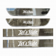 Let`s Ride Magnetic Car Door LED Sill Plates- 4Door Set (Universal Fit, Wireless, Rechargeable)