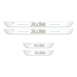 Let`s Ride Magnetic Car Door LED Sill Plates- 4Door Set (Universal Fit, Wireless, Rechargeable)
