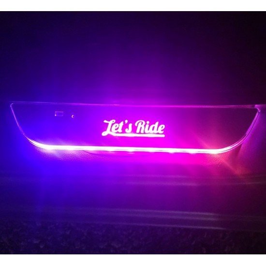 Let`s Ride Magnetic Car Door LED Sill Plates- 4Door Set (Universal Fit, Wireless, Rechargeable)
